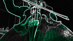 Neon cellist